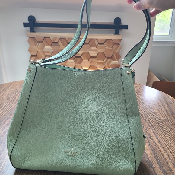 Kate Spade Leila Medium Triple Compartment Shoulder Bag in Beach Glass - Picture 4 of 10